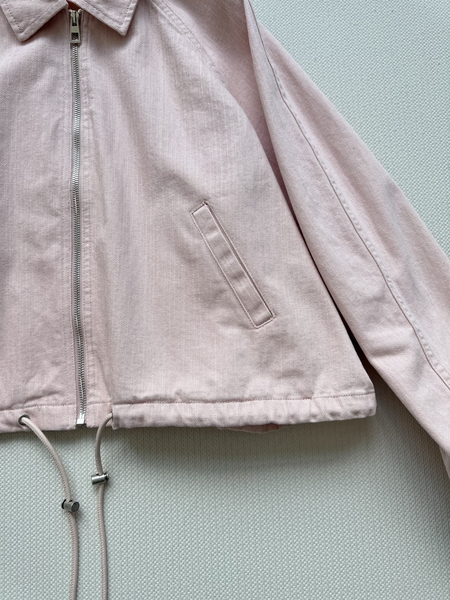 New Fall/Winter 2025 distressed two-tone denim balloon jacket
