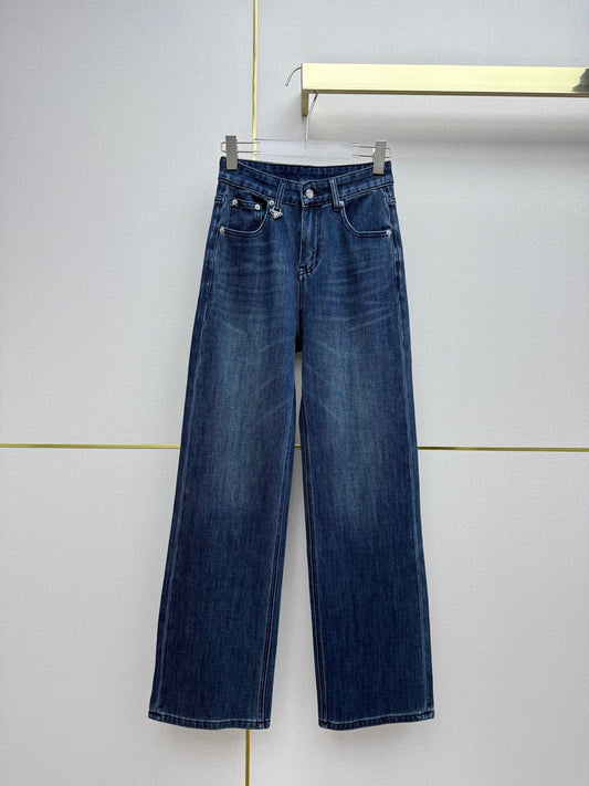 Gradient straight-leg jeans