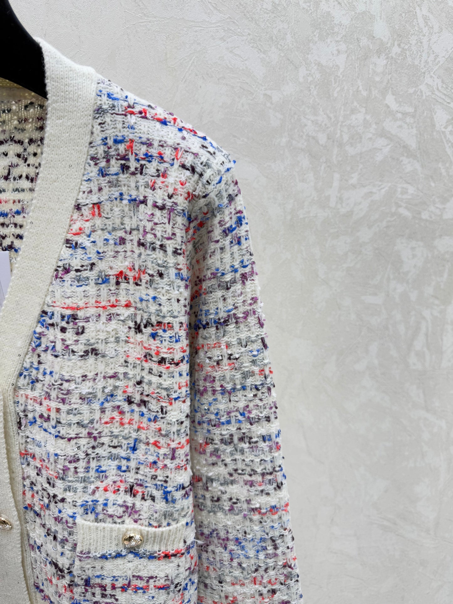 🔥HOT🔥26SS NEW Colorblock V-neck long-sleeved cardigan