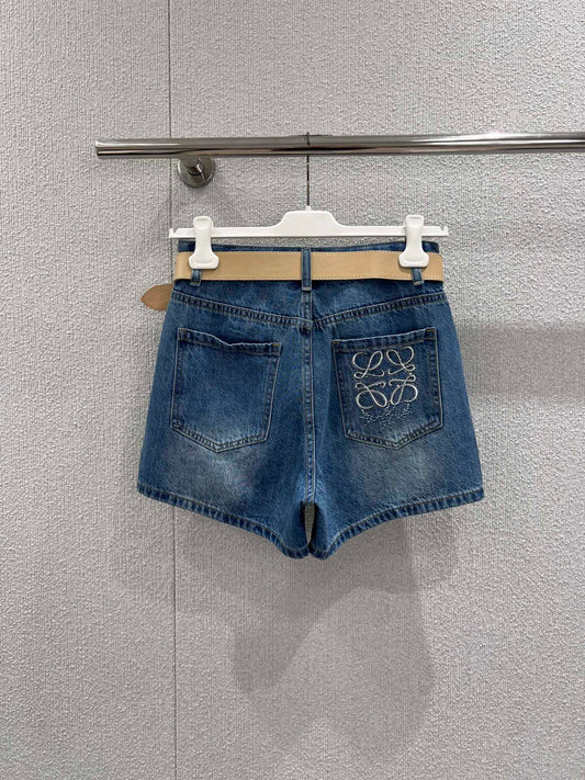 26SS NEW Advanced custom embroidered back pocket denim shorts