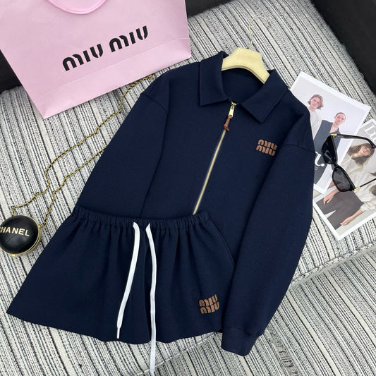Nuevo traje de falda casual con solapa