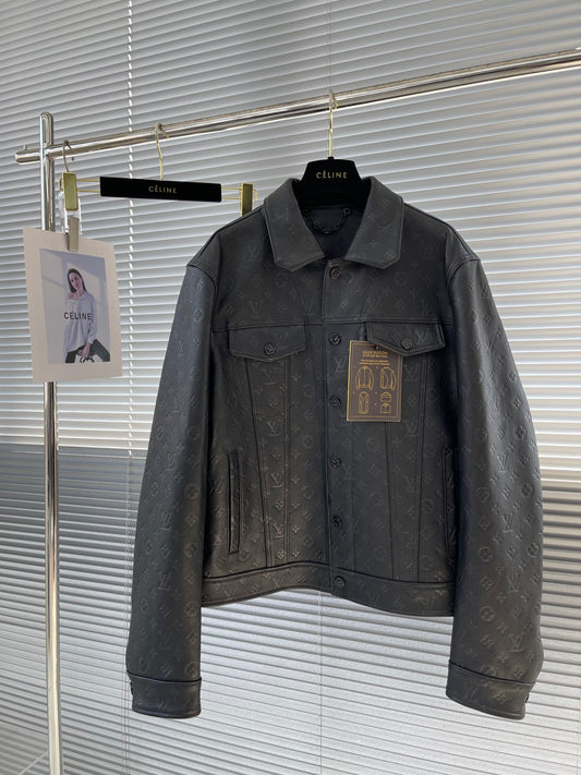 Chaqueta de cuero de otoño e invierno