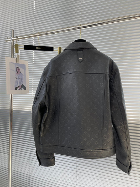 Chaqueta de cuero de otoño e invierno