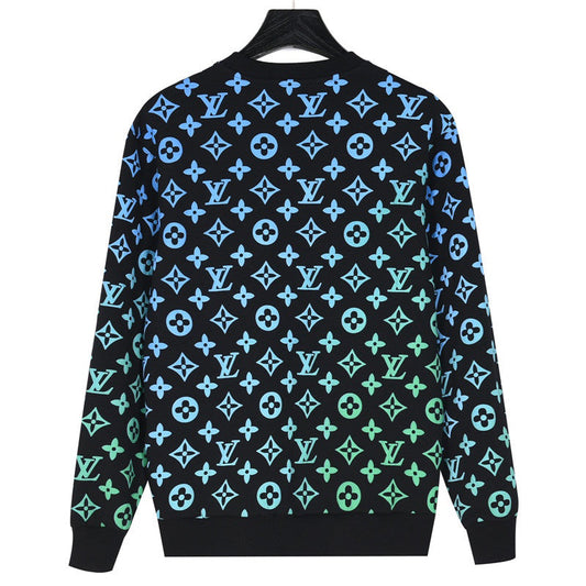 Sudadera de cuello redondo con estampado degradado integral.
