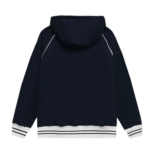 Nueva chaqueta con capucha y cremallera para parejas, con logo de letras bordadas.