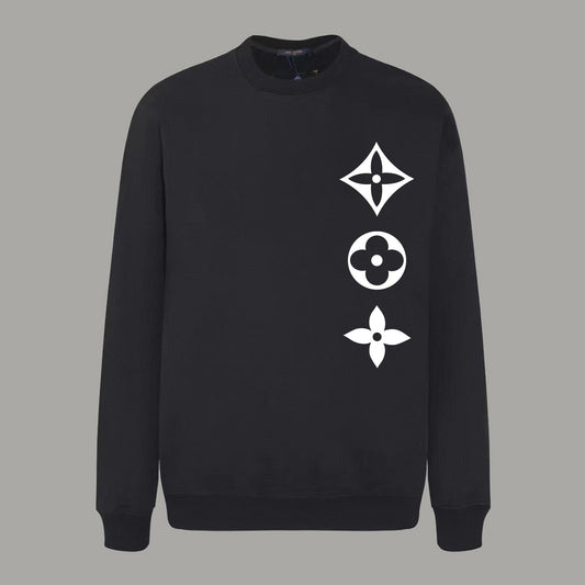 Nuevo suéter de cuello redondo estampado para otoño e invierno.