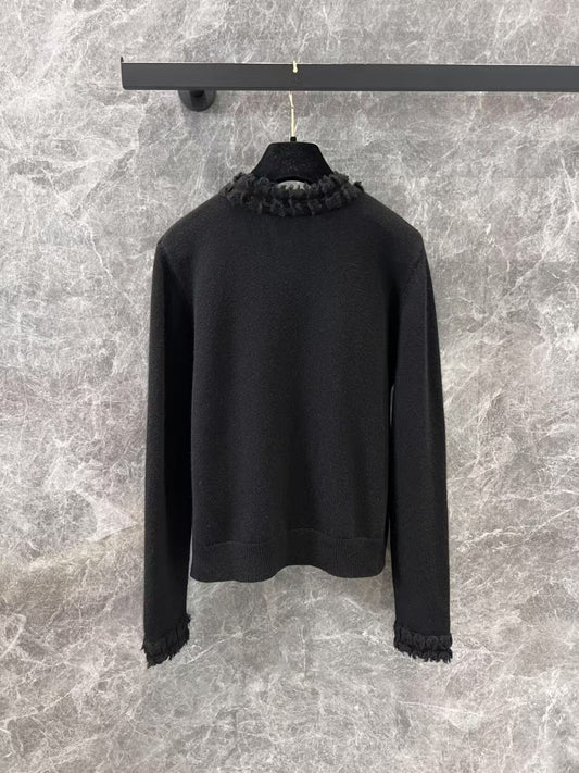 Einfach geknöpfter Cardigan mit Spitzenstrickmuster