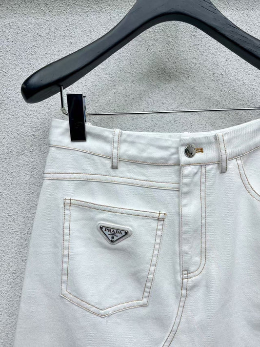 25SS slit denim skirt