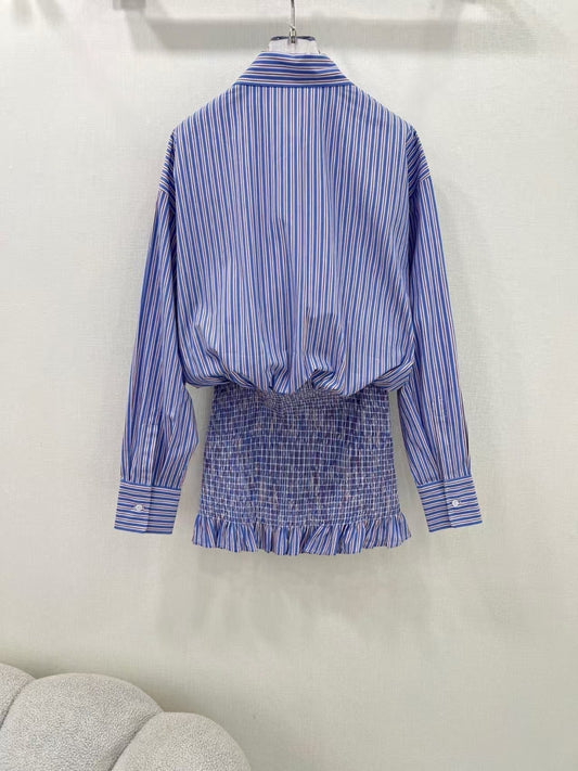 Early Spring Lapel Drop Shoulder Loose Fit Shirt Dress