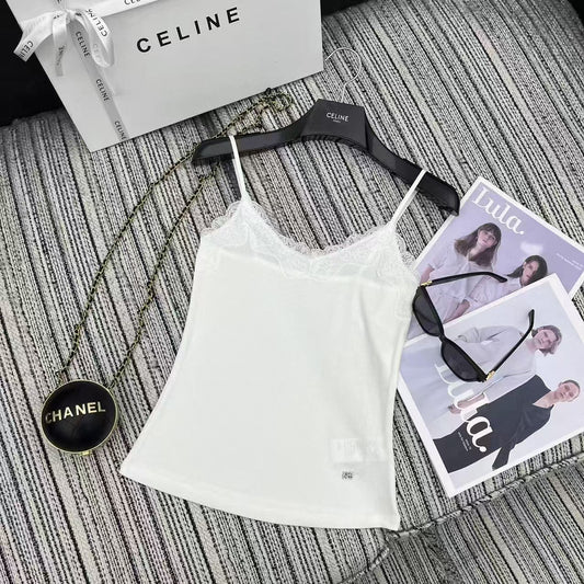 Camisole mit Spitzenpatchwork