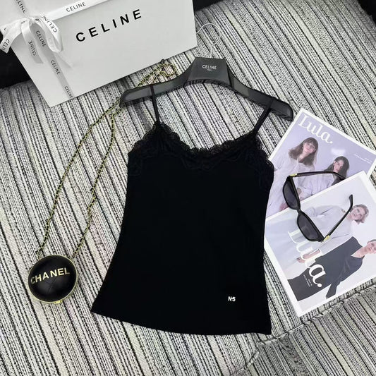 Camisole mit Spitzenpatchwork