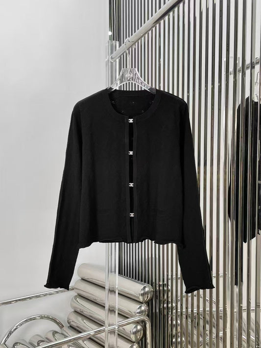 Double C Diamond Button Knit Cardigan