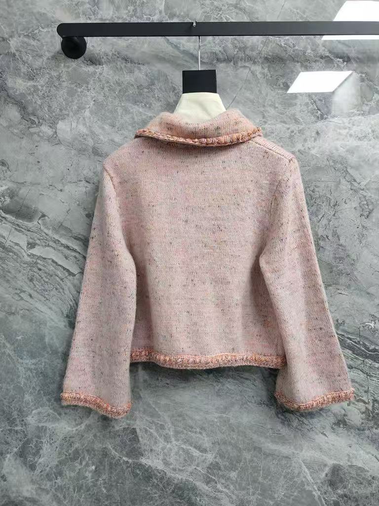 Pink Diamond-Button Cardigan