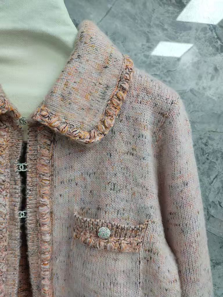 Pink Diamond-Button Cardigan