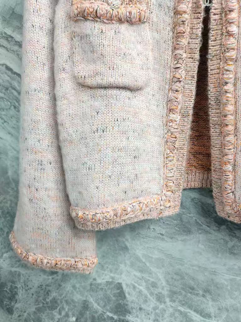 Pink Diamond-Button Cardigan