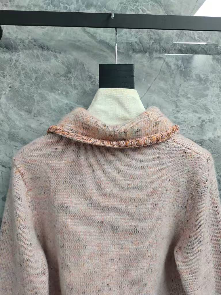 Pink Diamond-Button Cardigan