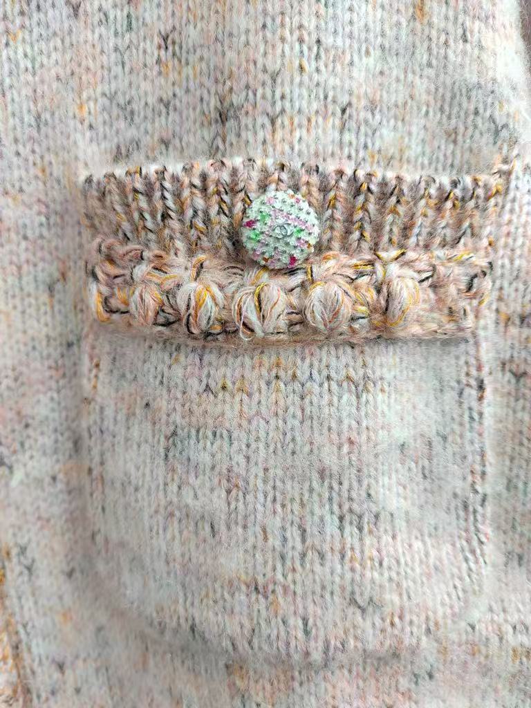 Pink Diamond-Button Cardigan