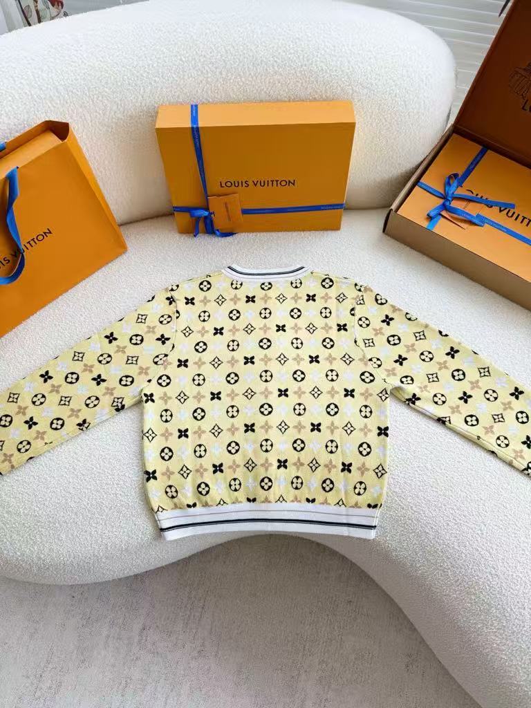 Temperament printed yellow cardigan