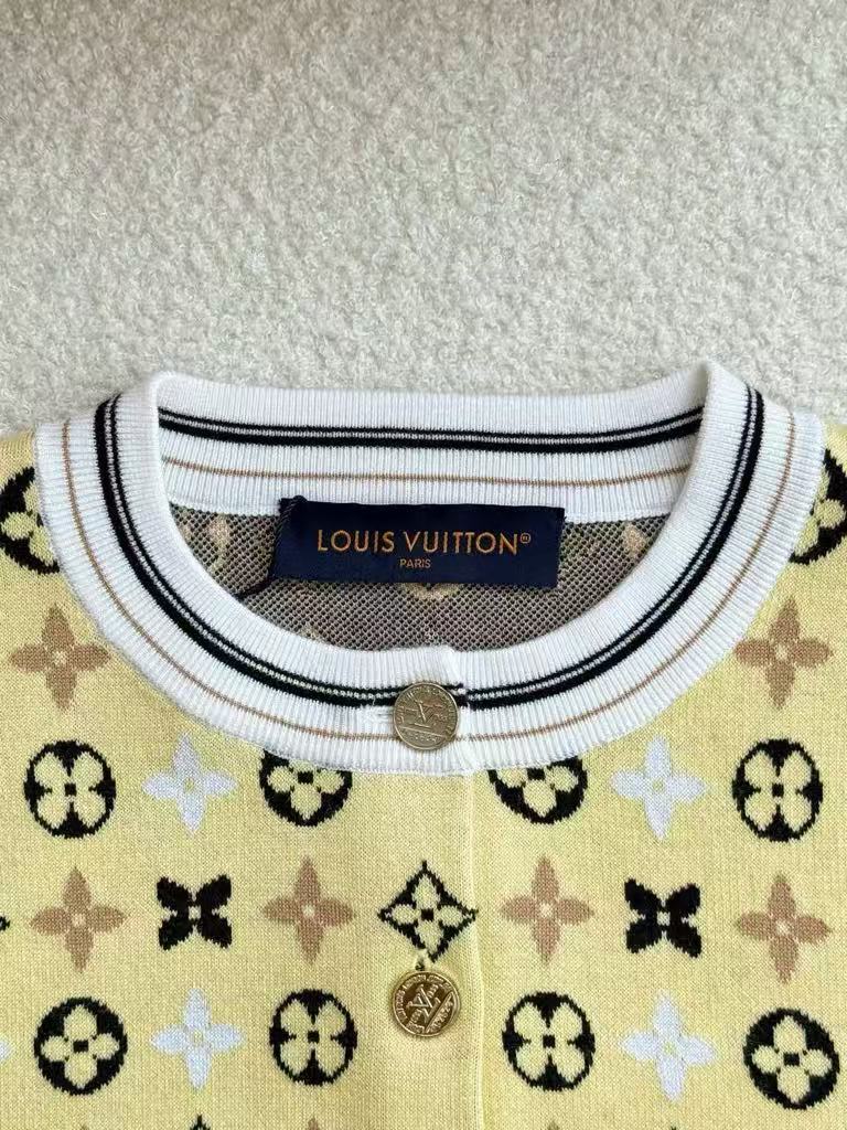 Temperament printed yellow cardigan