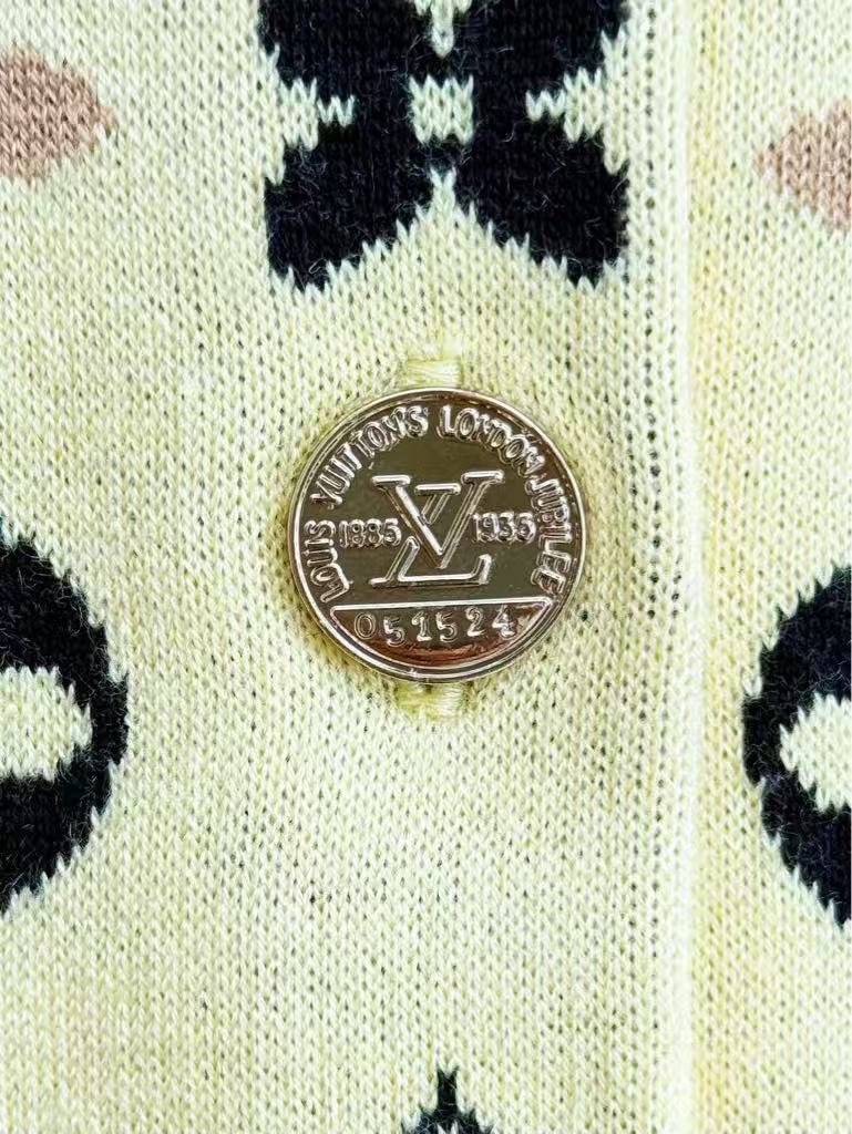 Temperament printed yellow cardigan