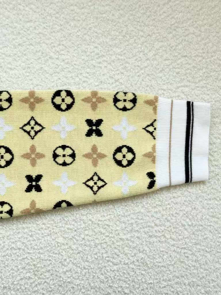 Temperament printed yellow cardigan