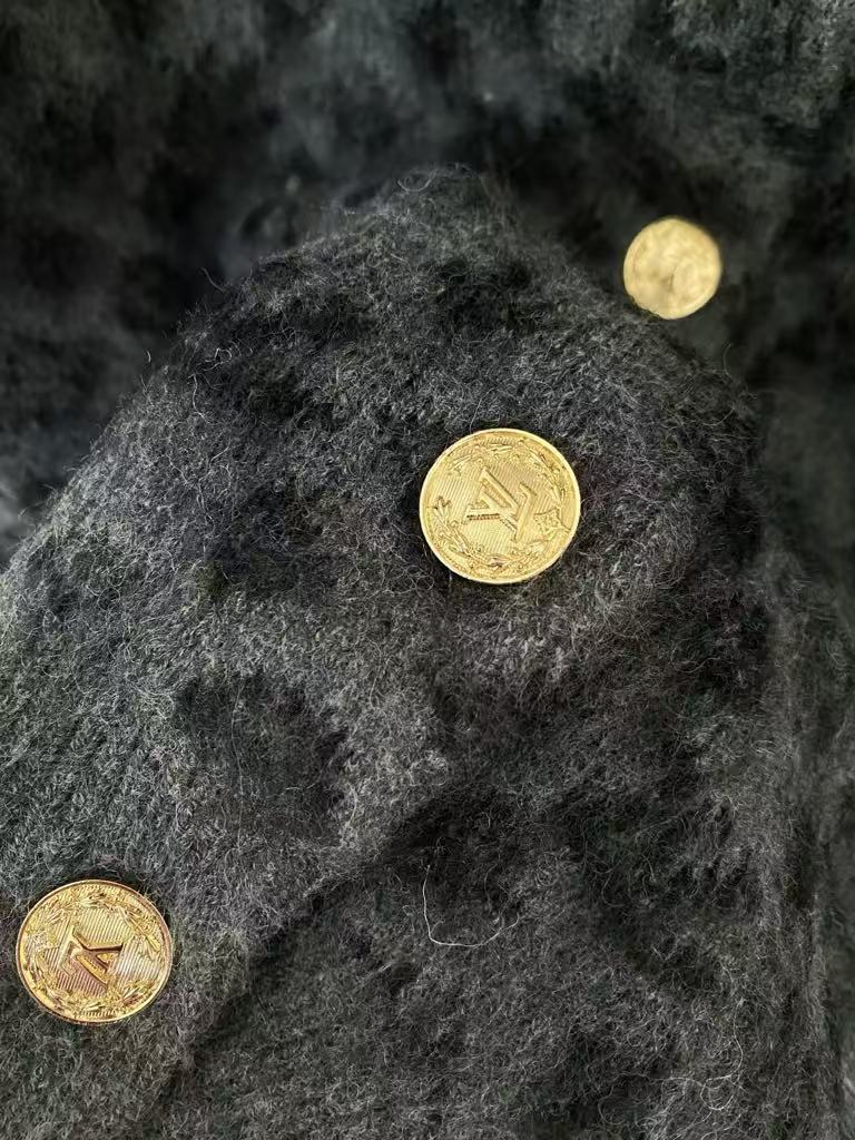 Simple monogram mohair cardigan