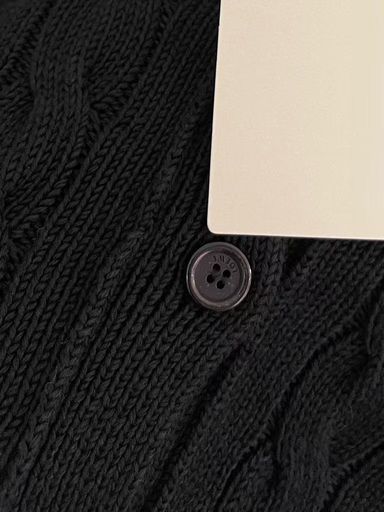 Embroidered logo cable-knit cardigan