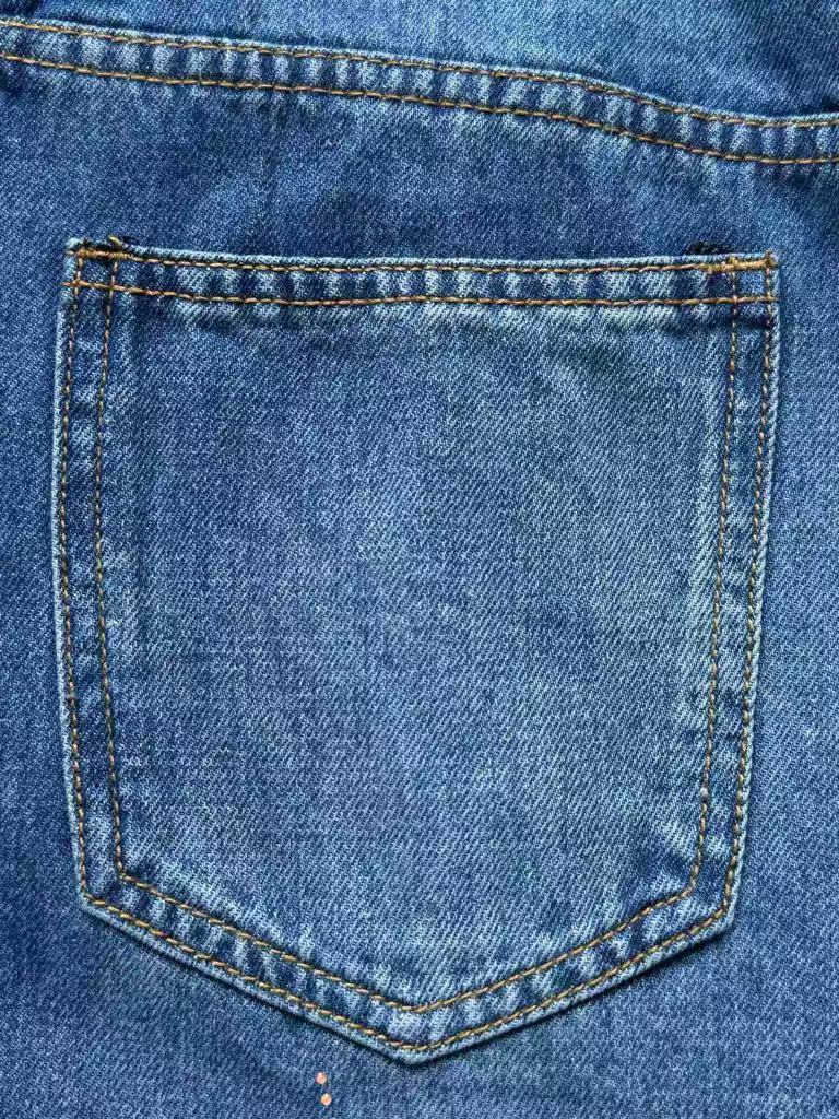 Feather leaf hot diamond jeans