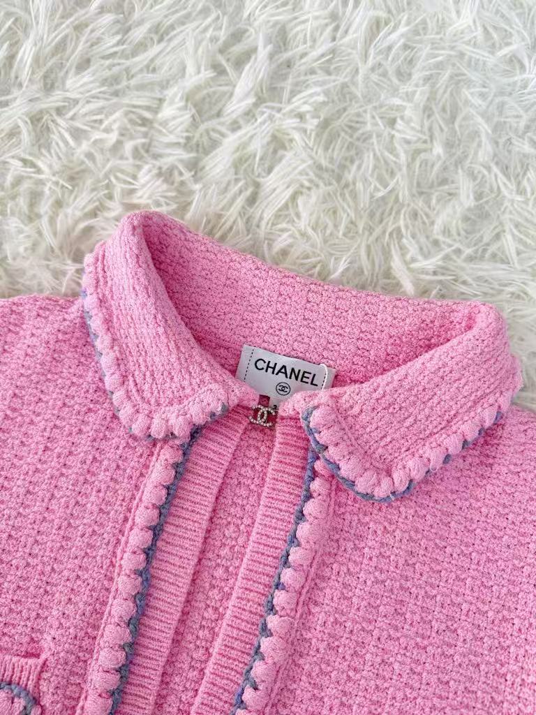 New one-button doll collar knitted cardigan
