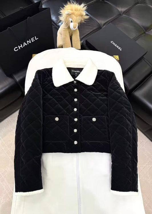 Lambswool short cotton jacket