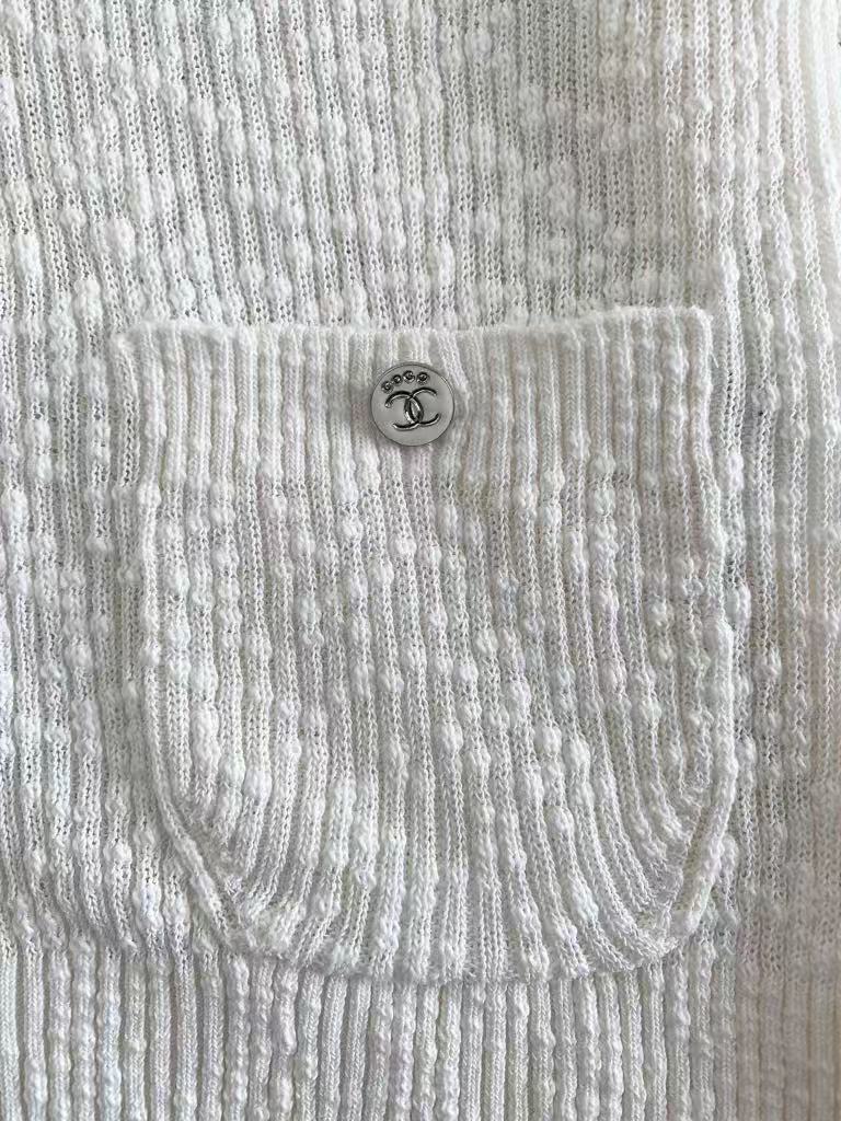 Beach Series Grain Texture Long Sleeve Crewneck Knit Cardigan