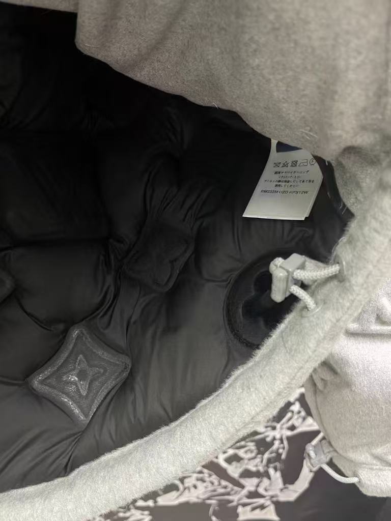 Full-print embossed down jacket, white goose down jacket, loose coat