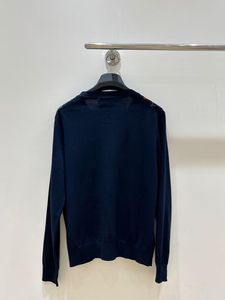 French Preppy Vintage Knit Cardigan with Letter Jacquard Pattern