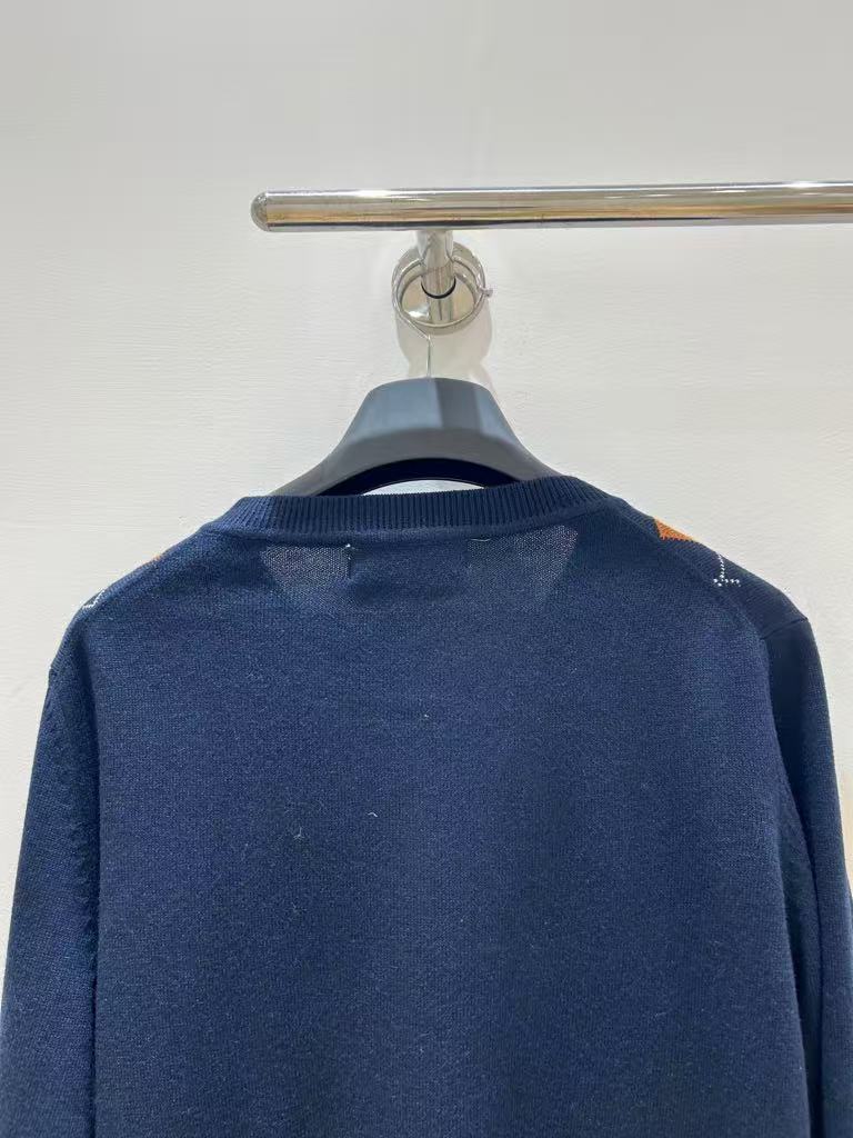 French Preppy Vintage Knit Cardigan with Letter Jacquard Pattern
