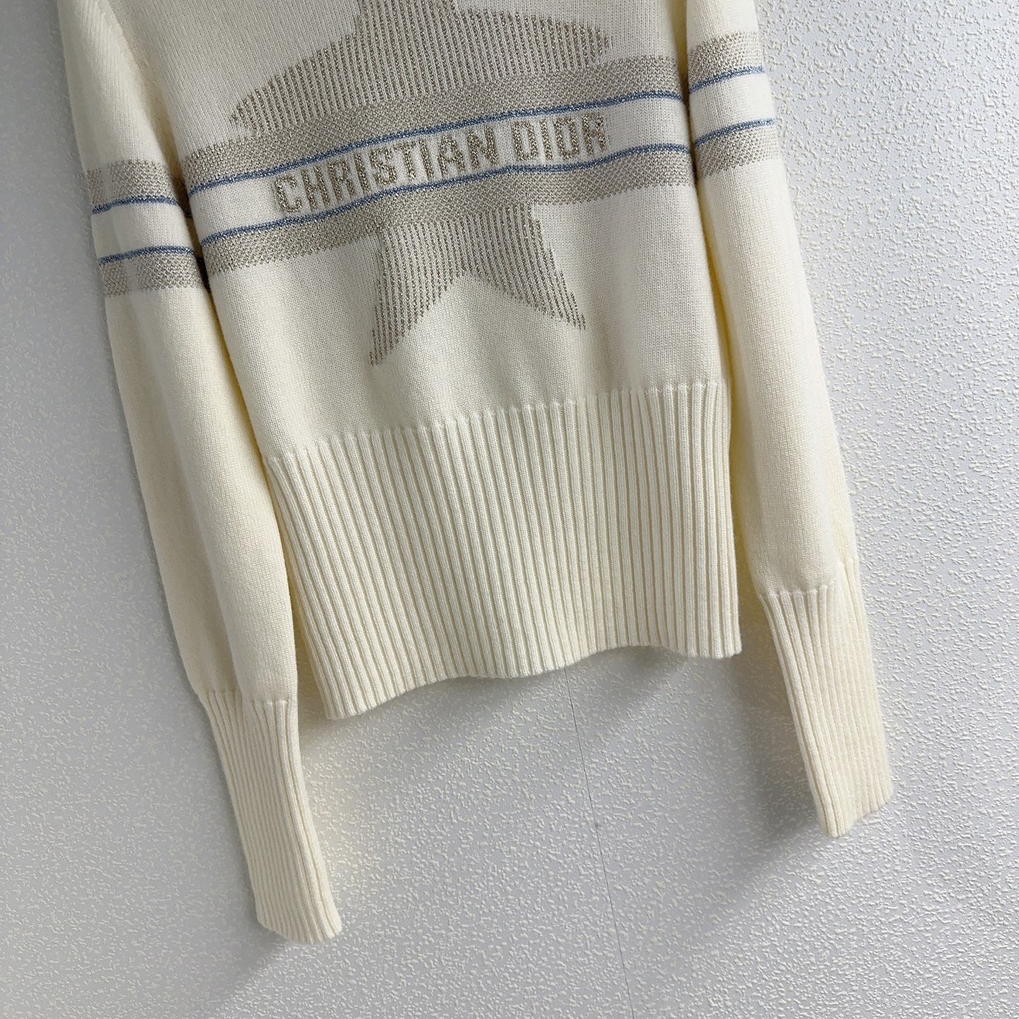 CD striped five-pointed star pullover sweater