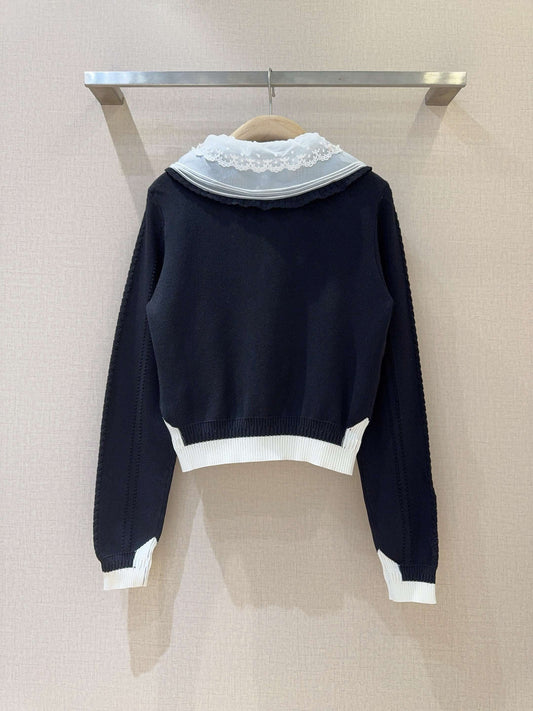 25FW Hot Selling Knitwear New Arrival, Classic Black and White Color Scheme, Super High-End