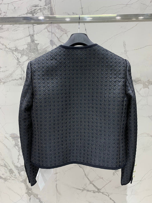 25FW New Diamond Pattern Gold Thread coat