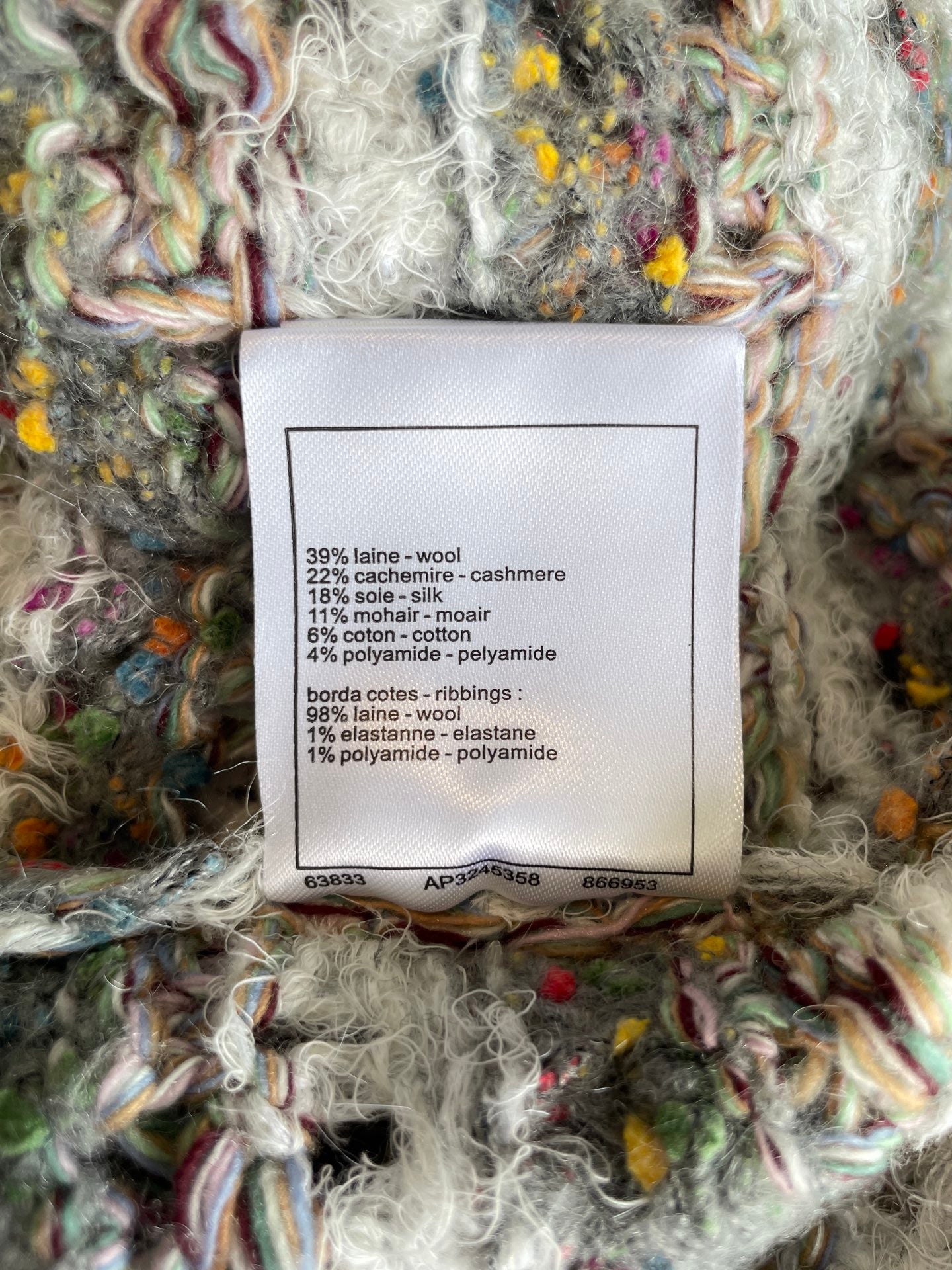 25FW new gray-green striped open-knit cardigan