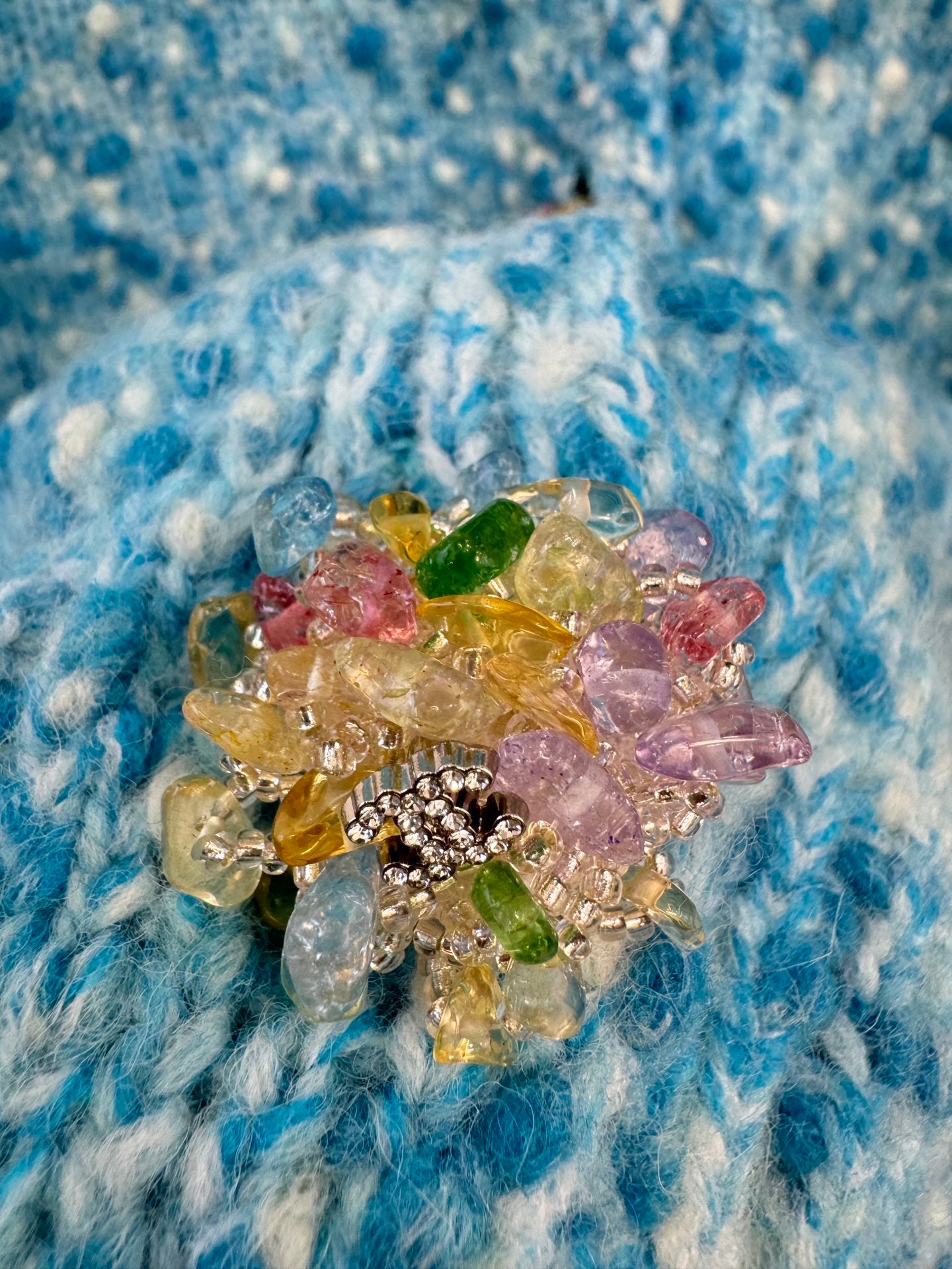 ❤️🔥Limited edition❤️🔥25FW first limited edition blue simple round neck knitted long-sleeved cardigan