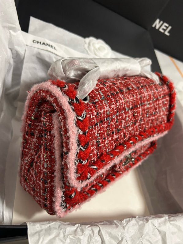 🎄Xmas🎄25C Red wool webbing bag