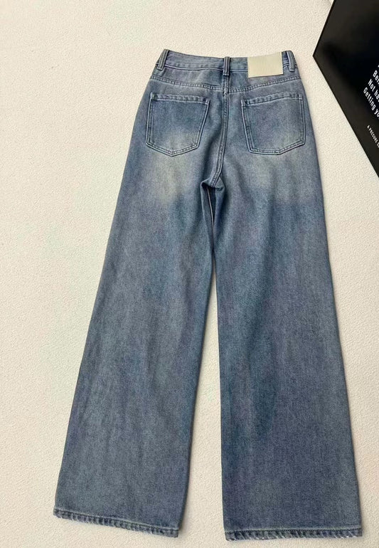 🔥Highest Quality🔥26SS NEW Embroidery + flocking double C letter jeans