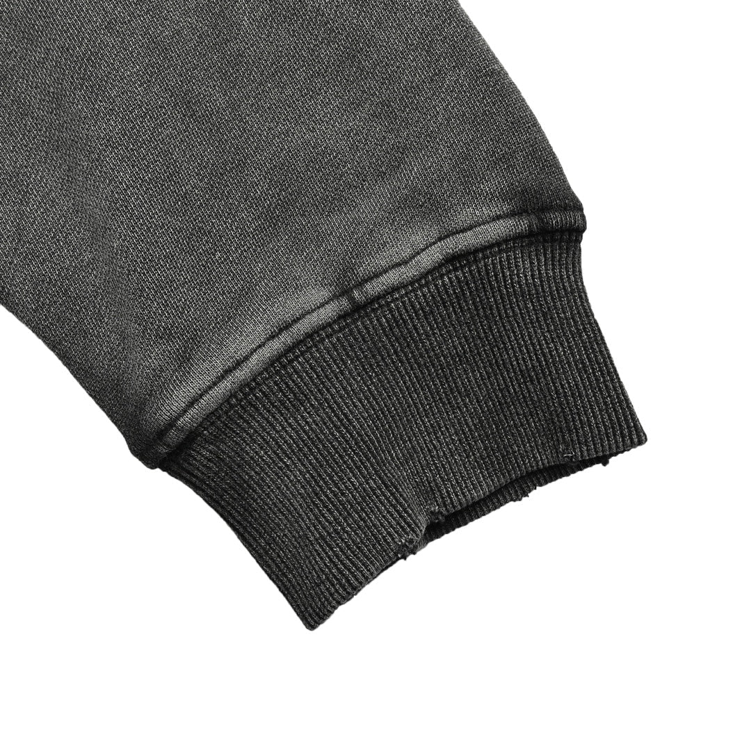 Sweatshirt mit Rundhalsausschnitt und gesticktem Logo in verwaschener Optik