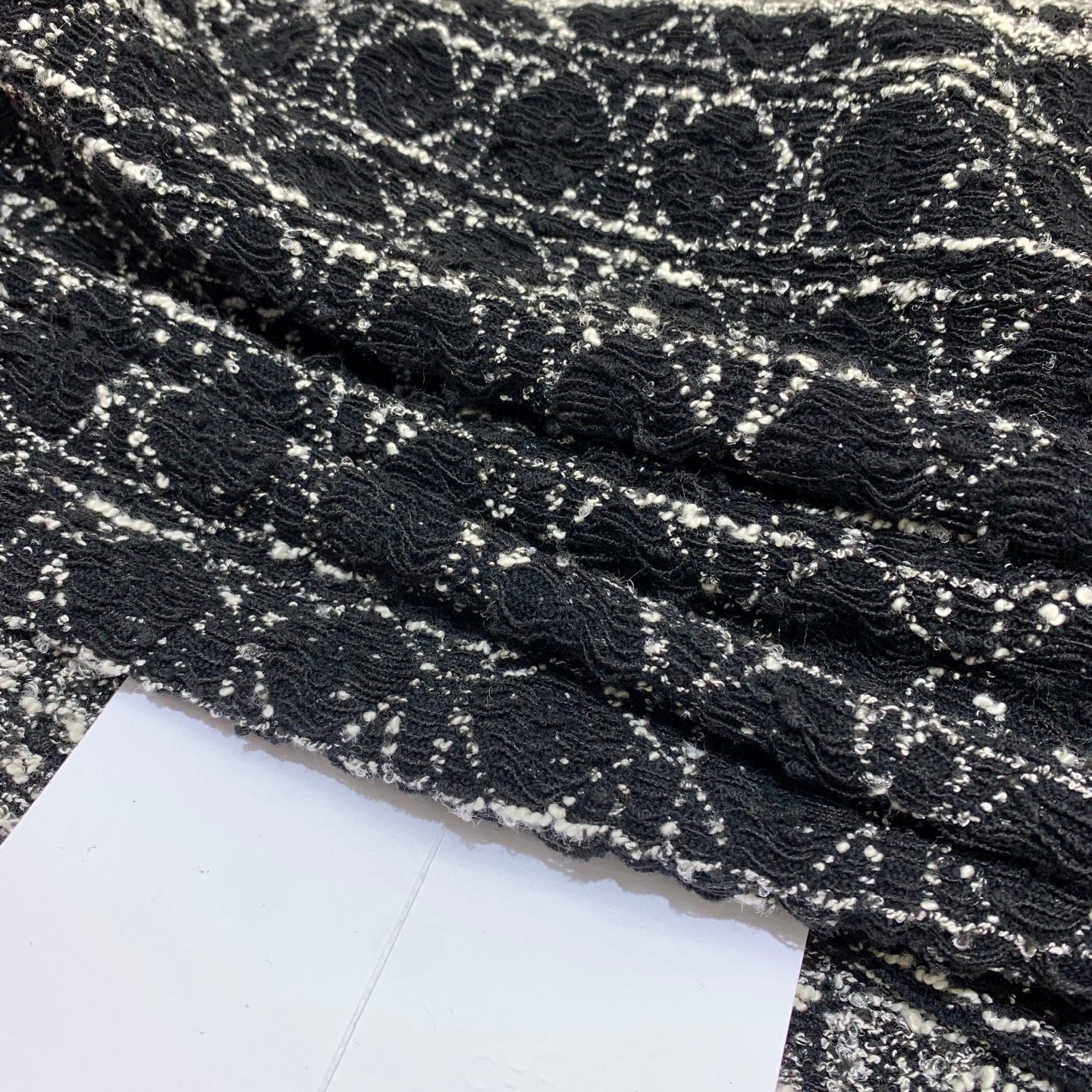 25FW rhombus letter logo button double pocket knitted cardigan and skirt suit