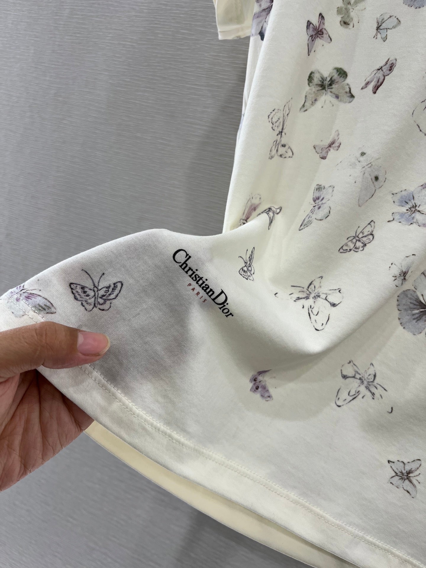 25FW new round neck butterfly print T-shirt