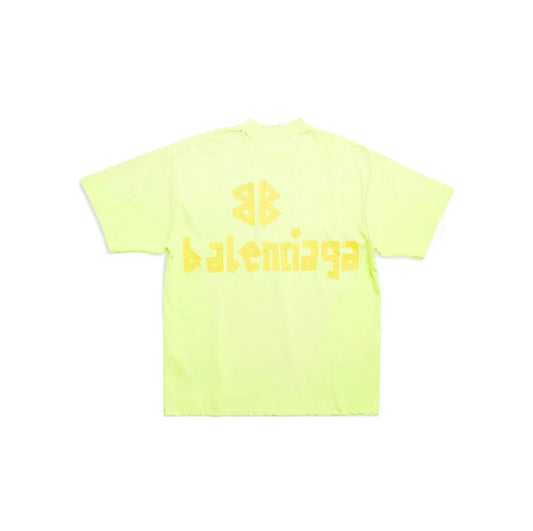 Tape Letters LOGO Printed Round Neck Short Sleeve T-Shirt