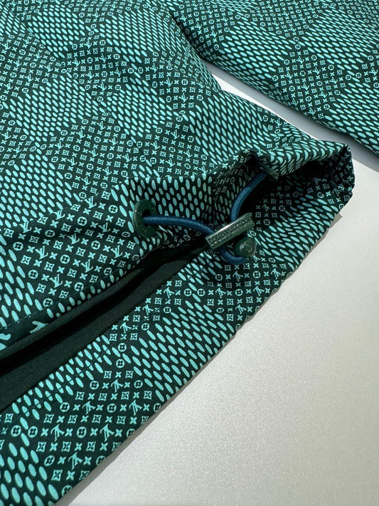 24FW NEUE L karierte, winddichte Kapuzenjacke