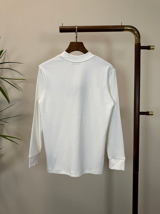 24FW NEUES PRD Langarmshirt aus reiner Baumwolle mit Logo