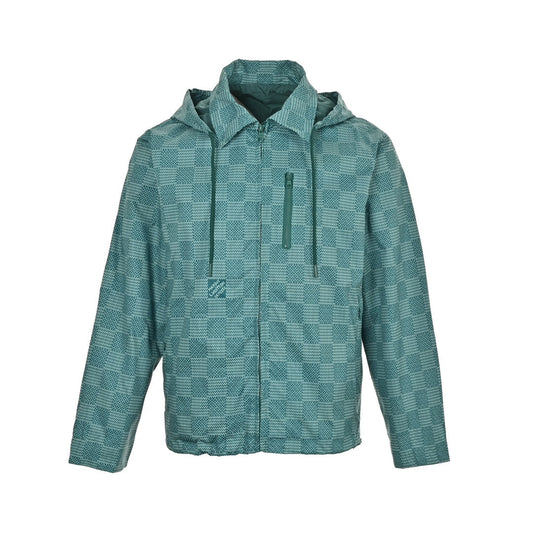 24FW NEUE L karierte, winddichte Kapuzenjacke
