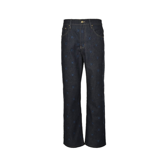 24Fw Logo Komplett besticktes Jeans-Set