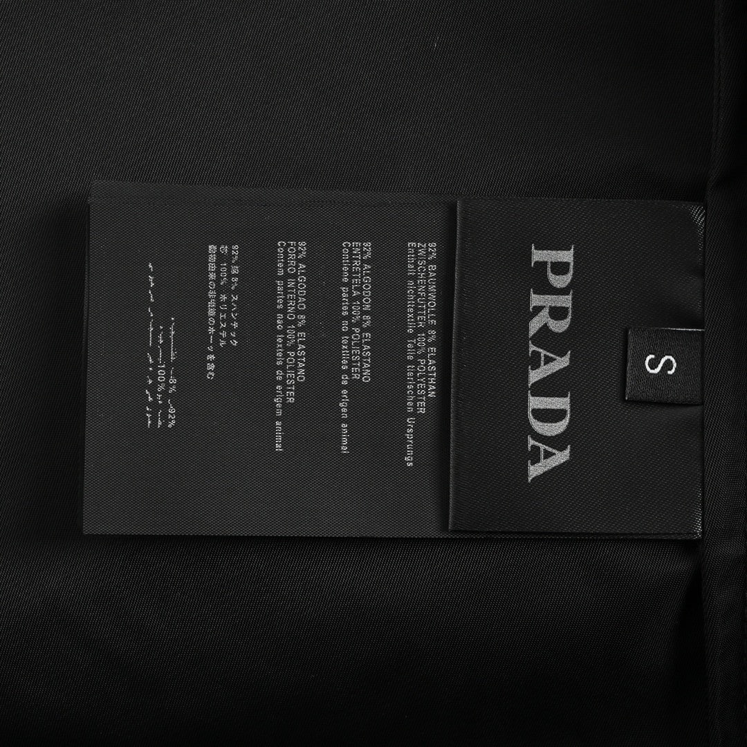 Nylon triangle logo shirt jacket